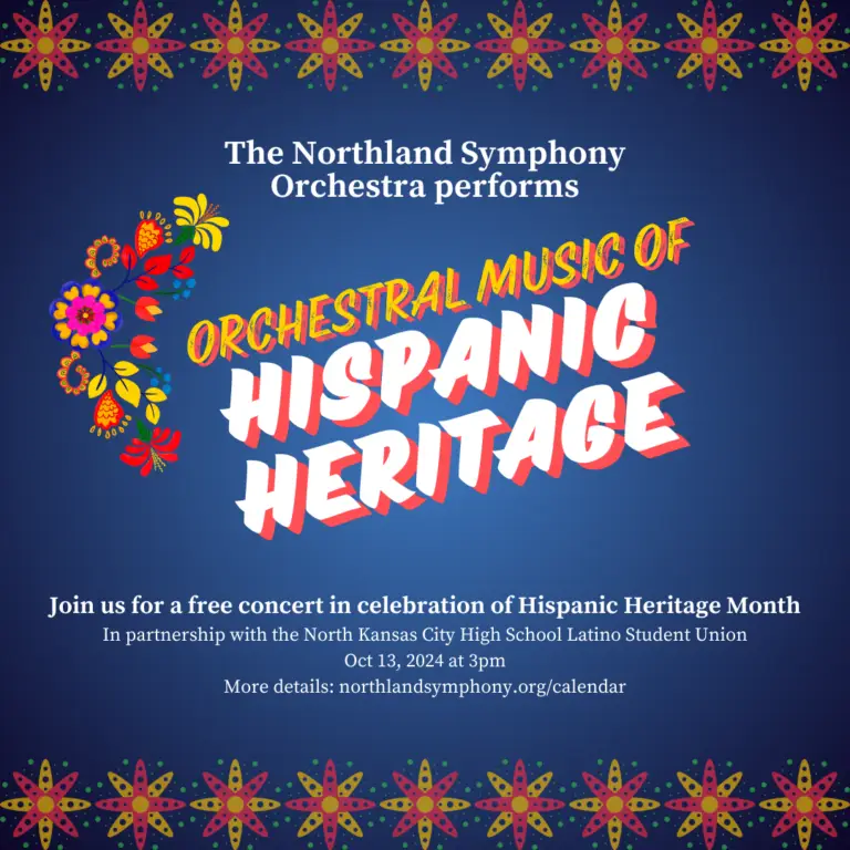 Info graphic about NSO Concert celebrating Hispanic Heritage Month.